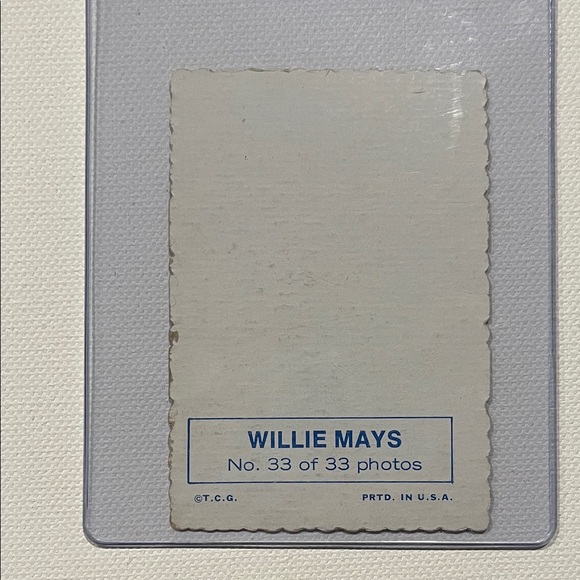 1969 Topps Deckle Willie Mays #33 - Picture 2 of 2
